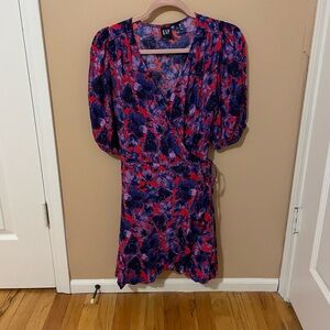 Gap Floral Mini Wrap Dress